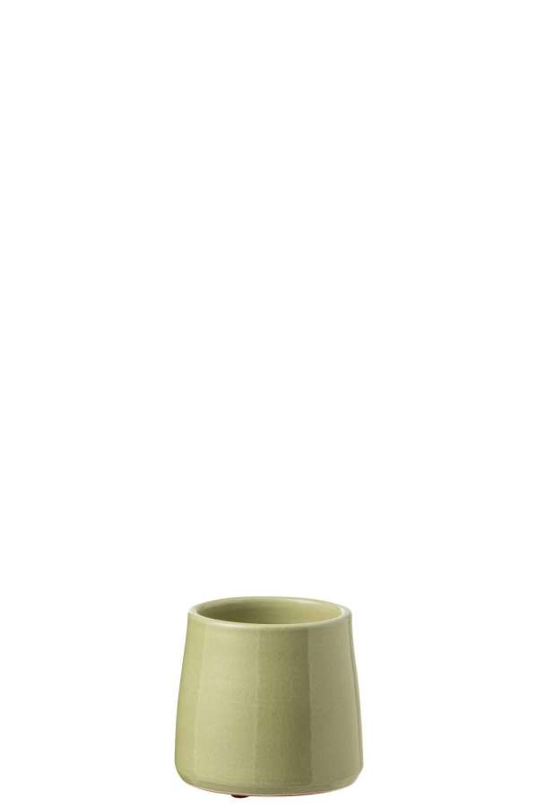 FLOWERPOT ROUND CERAMIC GREEN EXTRA SMALL