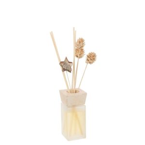 REED DIFFUSER CINNAMON DRY FLOWER GOLD COLORED