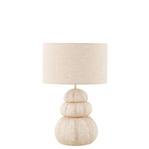 LAMP TABLE URCHIN POLY BEIGE