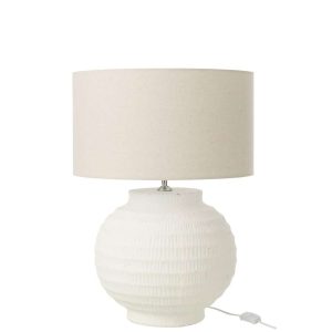 TABLE LAMP TERRACOTTA WHITE