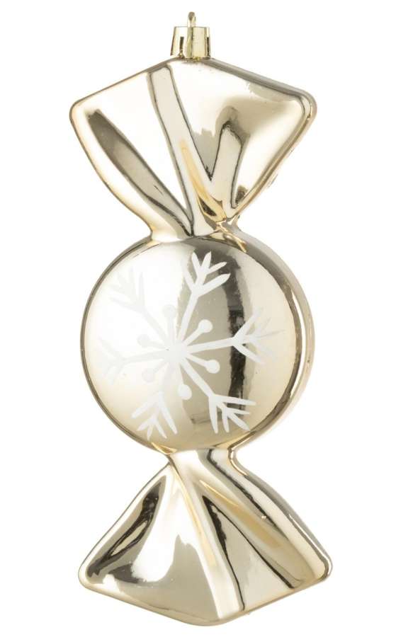 BOX OF 8 HANGER CANDY PLASTIC GOLD COLORED