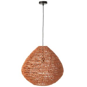 CEILING LAMP BRAIDED METAL ORANGE