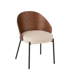 CHAIR LONE PLY WOOD/METAL BROWN/BEIGE