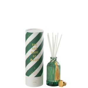 REED DIFFUSER MAGIC FRAGRANCE OIL WHITE/DARK GREEN SMALL
