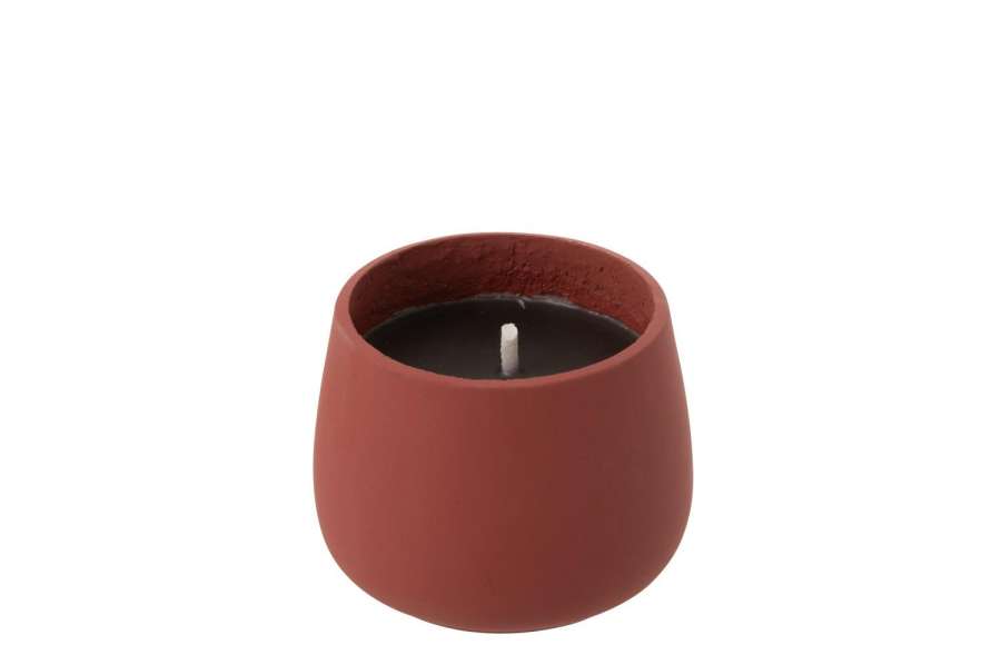 OUTDOOR CANDLE CYRA CEMENT RED SMALL-18 HOURS