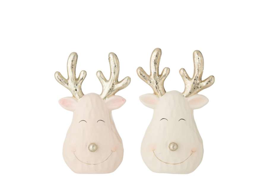 REINDEER LED HEAD CLAY MULTICOLORED LARGE ASSORTMENT OF 2