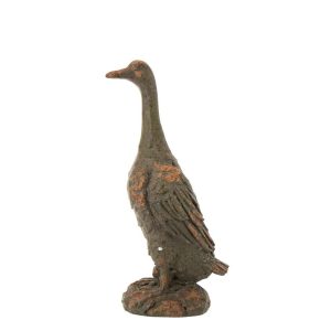 DUCK STANDING ANTIQUE OUTDOOR MAGNESIUM DARK GREEN