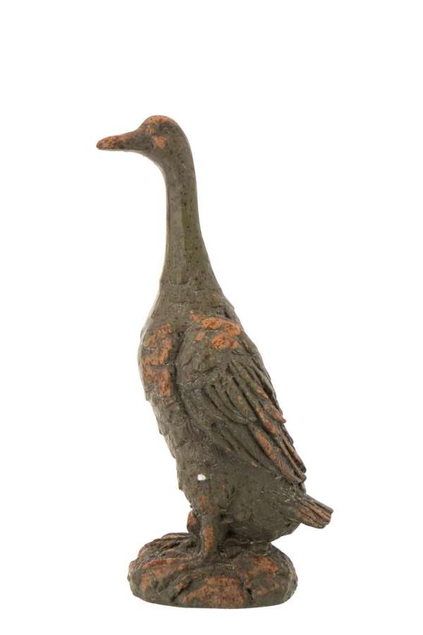 DUCK STANDING ANTIQUE OUTDOOR MAGNESIUM DARK GREEN