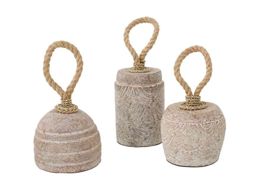DOORSTOP TERRACOTTA BEIGE ASSORTMENT OF 3
