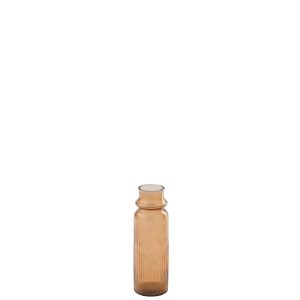 VASE  STRIPED GLASS ORANGE