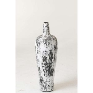 VASE RUBY TERRACOTTA BLACK/WHITE SMALL