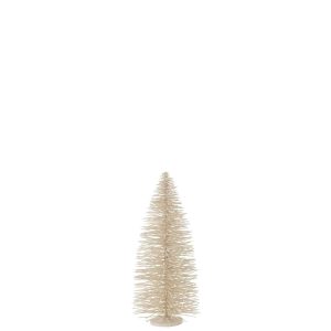 CHRISTMAS TREE DECO GLITTERS WOOD WHITE LARGE