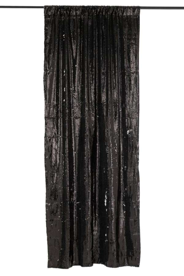 CURTAIN REVERSIBLE SEQUIN BLACK/SILVER