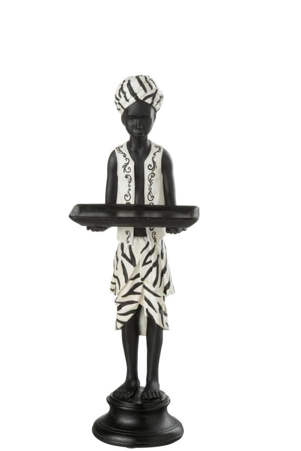 BOY STANDING ETHNIC PLATE POLY MIX