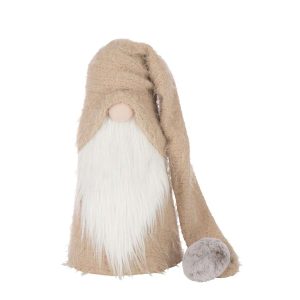 SANTA CLAUS WINTER POLYESTER BEIGE/WHITE LARGE