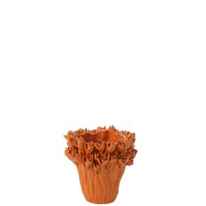 VASE AMBROSIA CERAMIC ORANGE SMALL