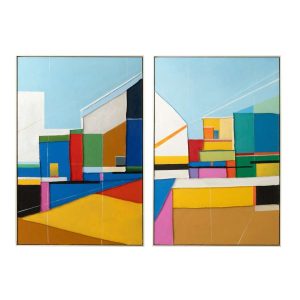 PAINTING MODERN ACRYLIC MULTICOLORED ASSORTMENT OF 2
