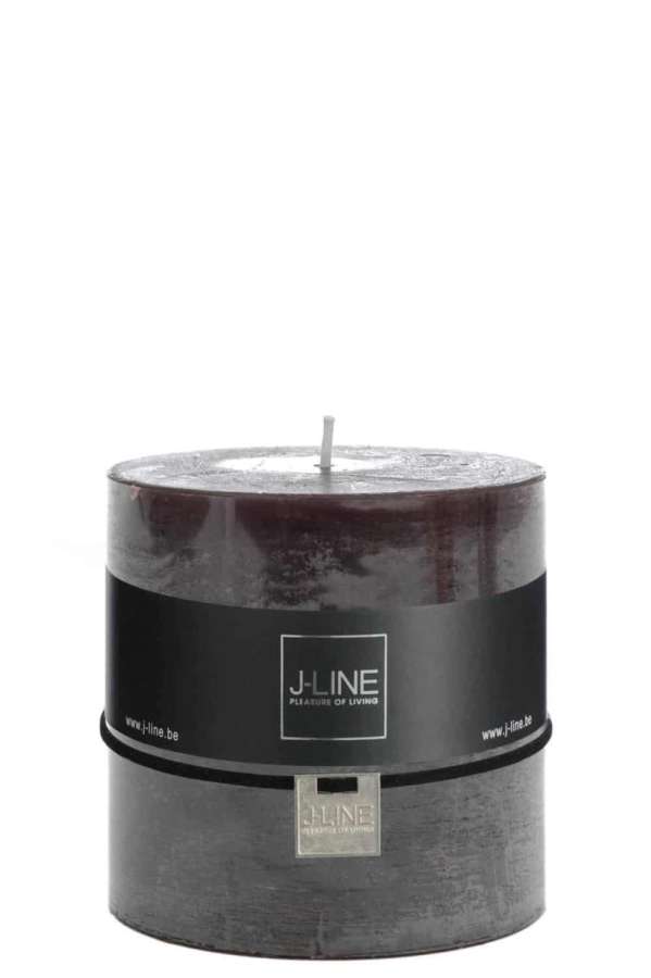 CYL. CANDLE BROWN/BLACK -64H