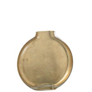 VASE MIKI VERRE TRANSPARENT/GOLD LARGE
