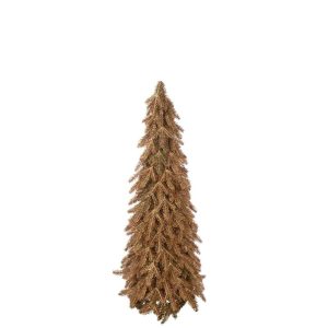 CHRISTMAS TREE ARTIFICIAL PLASTIC GOLD COLORED MEDIUM
