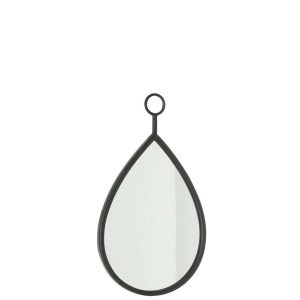 HANGING MIRROR DROP MIRROR/MDF BLACK SMALL