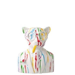 LEOPARD PAINT SPOTS RESIN WHITE/MULTICOLORED