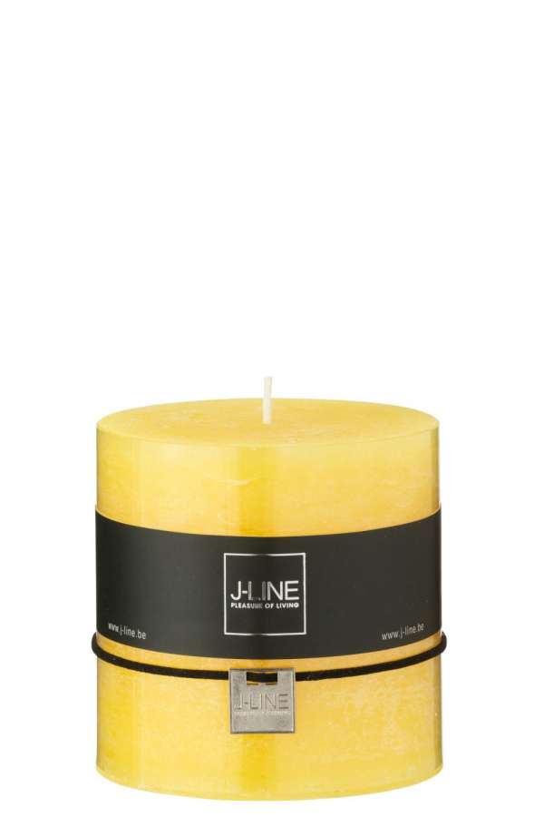 CYLINDER CANDLE YELLOW 64H