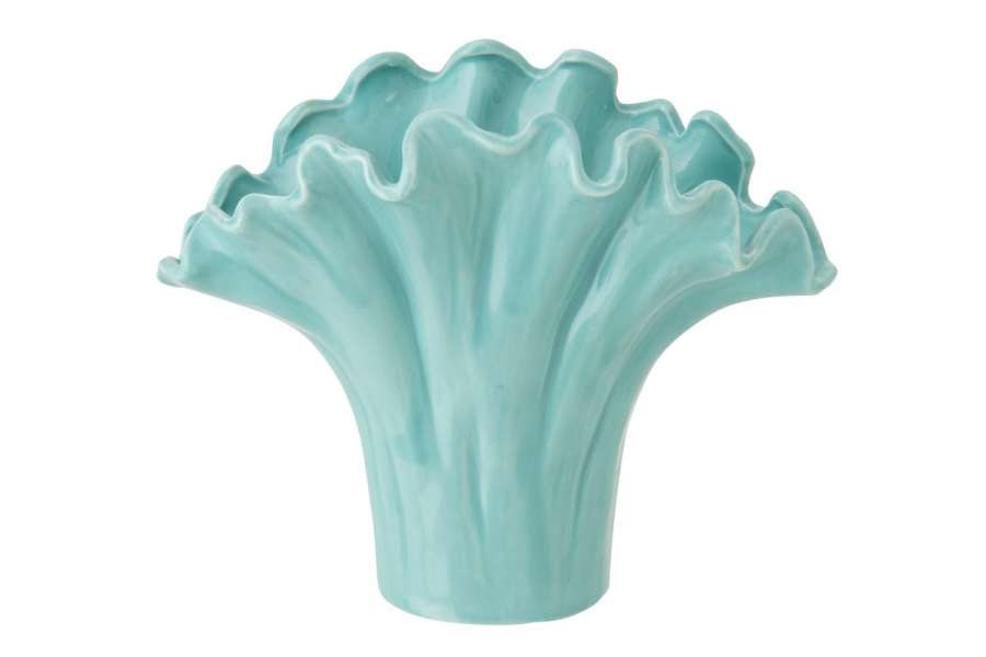 VASE FLOWER PORCELAIN LIGHT GREEN LARGE