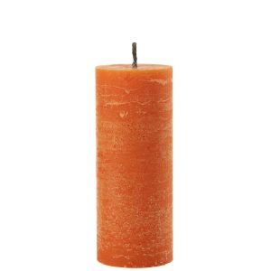 OUTDOOR CANDLE PILLAR PARAFFIN ORANGE LARGE-45HOURS