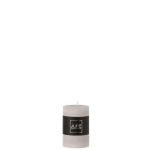 CYLINDER CANDLE  LIGHT GREY  S18H