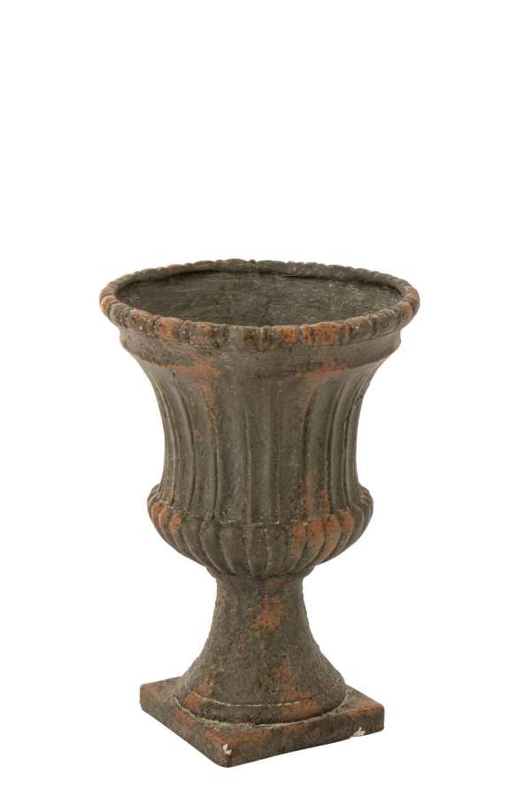 FLOWERPOT ANTIQUE OUTDOOR MAGNESIUM DARK GREEN SMALL