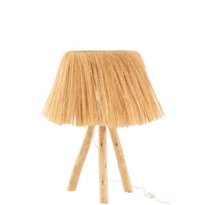 TABLE LAMP BAHAMAS WOOD/GRASS NATURAL
