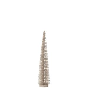 CHRISTMAS TREE DECO GLITTERS PLASTIC GREIGE MEDIUM