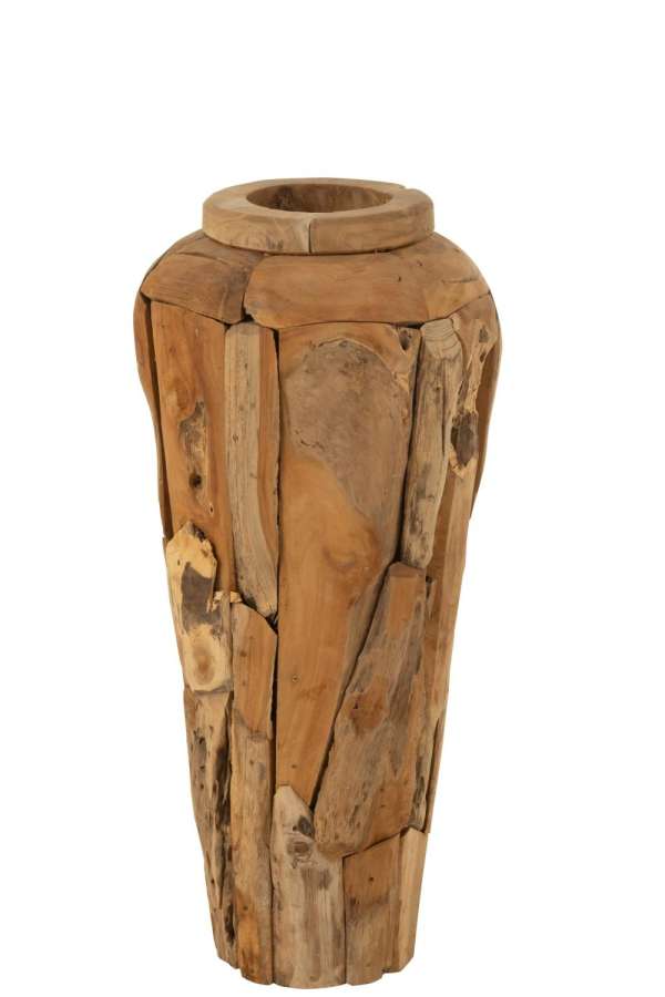 VASE TEAKWOOD NATURAL SMALL