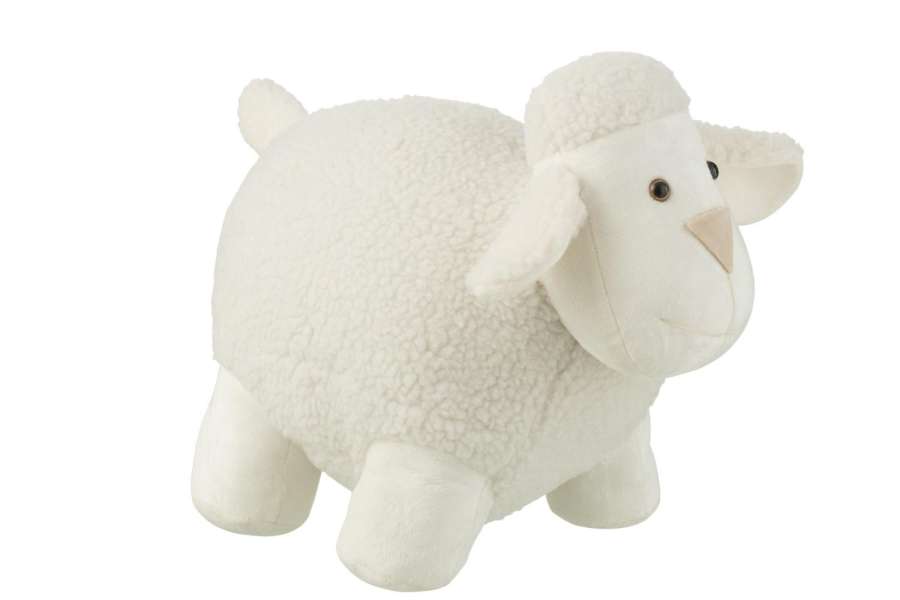 DOOR STOP SHEEP POLYESTER WHITE LARGE