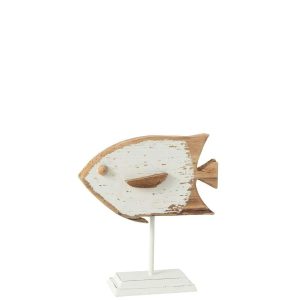 FISH BOLI IRON/FIR WOOD WHITE/NATURAL SMALL