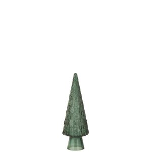 CHRISTMAS TREE CONE GLASS DARK GREEN MEDIUM