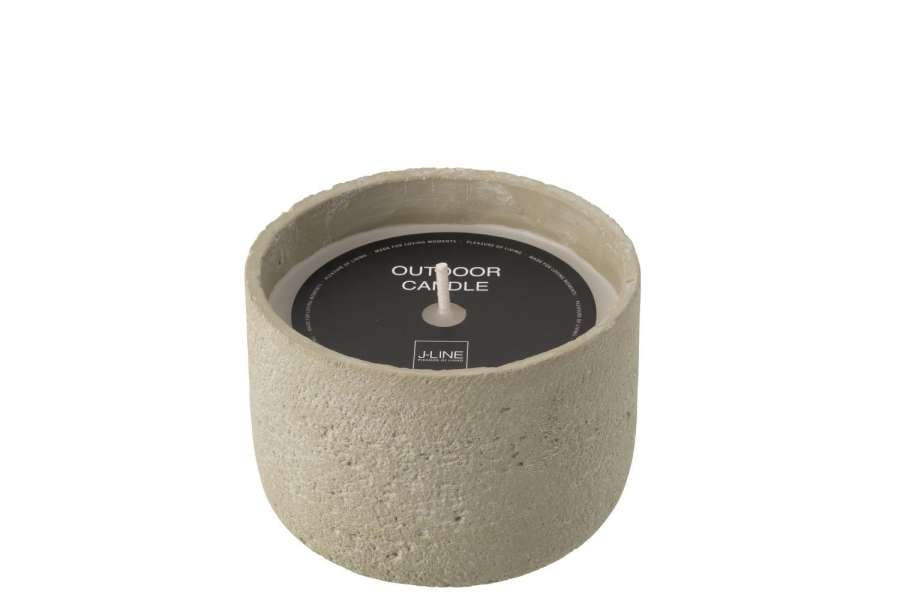 OUTDOOR CANDLE 31H ROUND PARAFFIN LIGHT GREEN MEDIUM