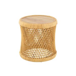 SIDE TABLE CYLINDRICAL RATTEN NATURAL