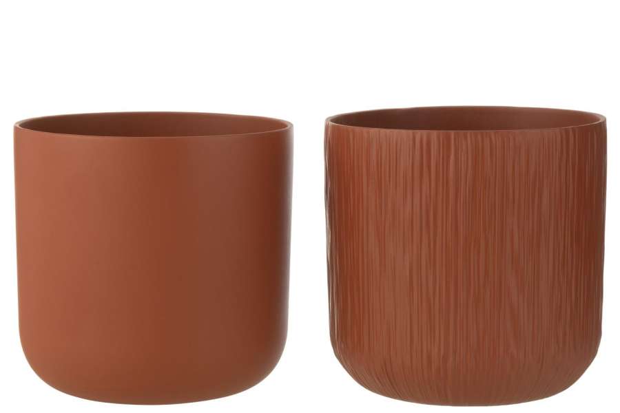 FLOWERPOT GEN CERAMIC BROWN EXTRA EXTRA LARGE ASSORTMENT OF 2