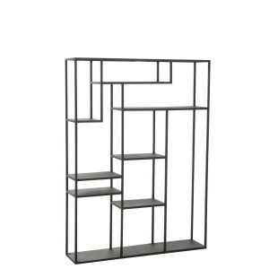 RACK IRREGULAR SHELF METAL BLACK