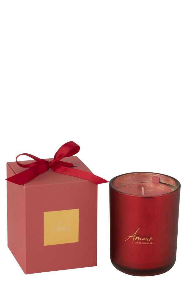 SCENTED CANDLE AMOUR RED LARGE-65HOURS