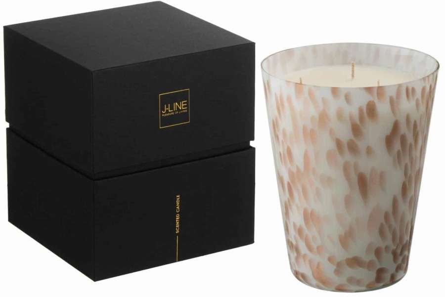 SCENTED CANDLE NOA NEON NIGHT WHITE/GOLD LARGE 95H