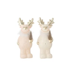 REINDEER PINE TREE CLAY MULTICOLORED ASSORTMENT OF 2