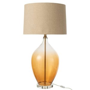 TABLE LAMP GLASS AMBER