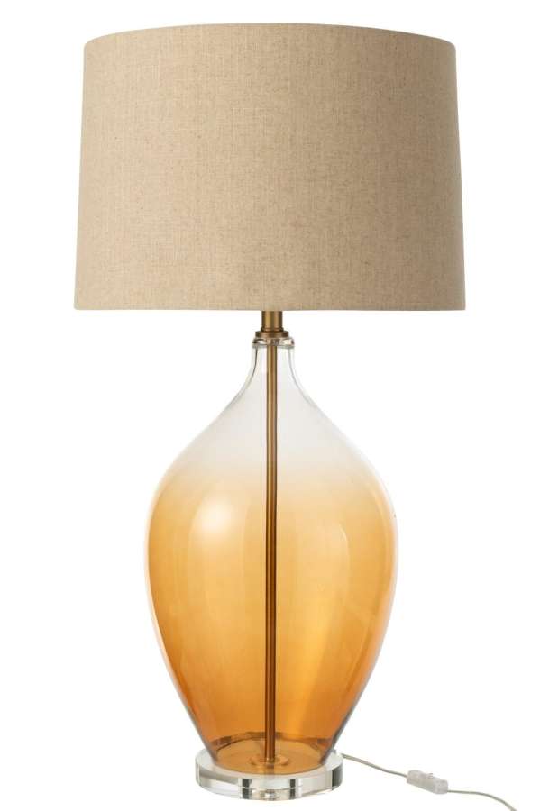 TABLE LAMP GLASS AMBER