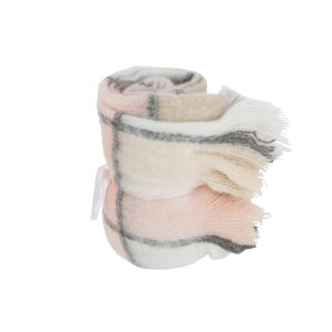 THROW TILES POLYESTER BEIGE/PINK