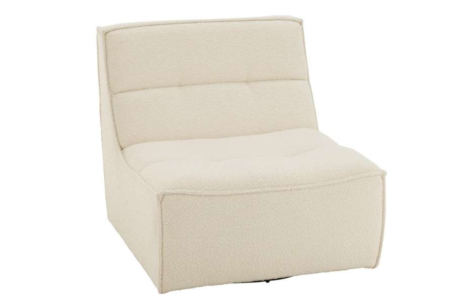 ARMCHAIR SWIVEL SQUARE FOAM ECRU