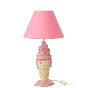 LAMP ICE CREAM POLYRESIN PINK/BEIGE