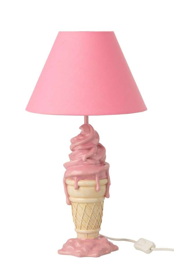 LAMP ICE CREAM POLYRESIN PINK/BEIGE